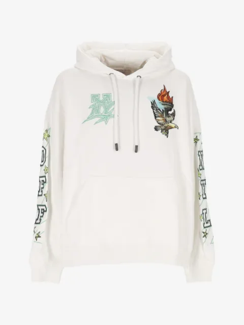 Off-White graphic-print drawstring hoodie