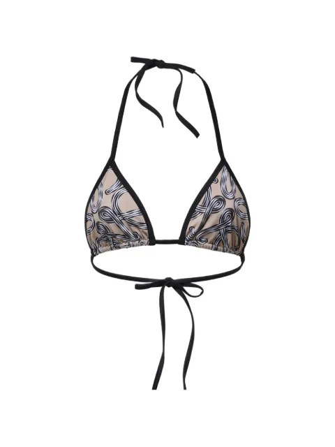 LOEWE graphic-print triangle bikini top