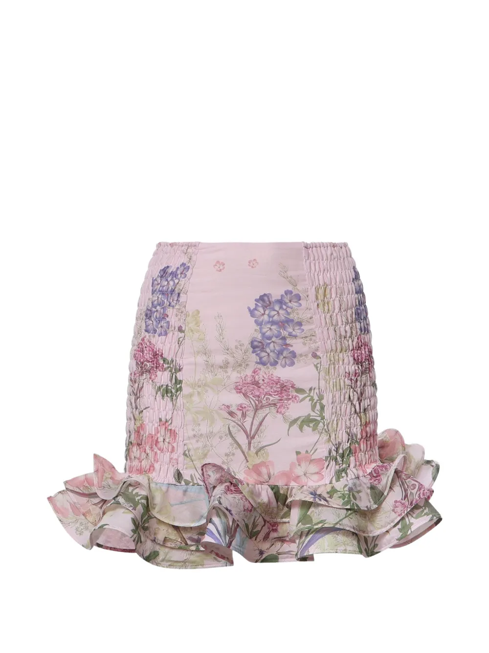 Charo Ruiz Ibiza Turma floral-print ruffled mini skirt - Rosa