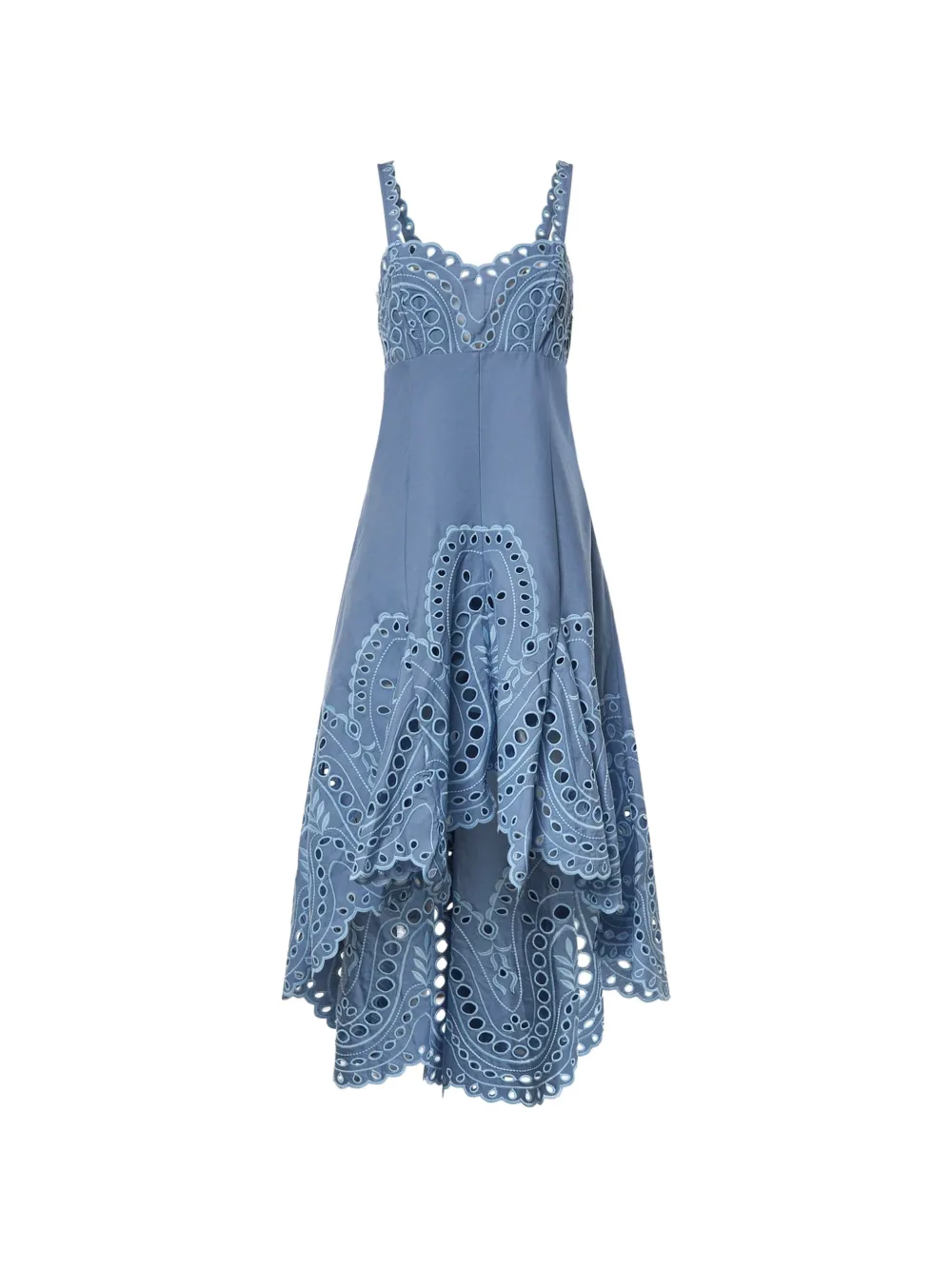 Charo Ruiz Ibiza Caspian broderie-anglaise asymmetric dress - Blau