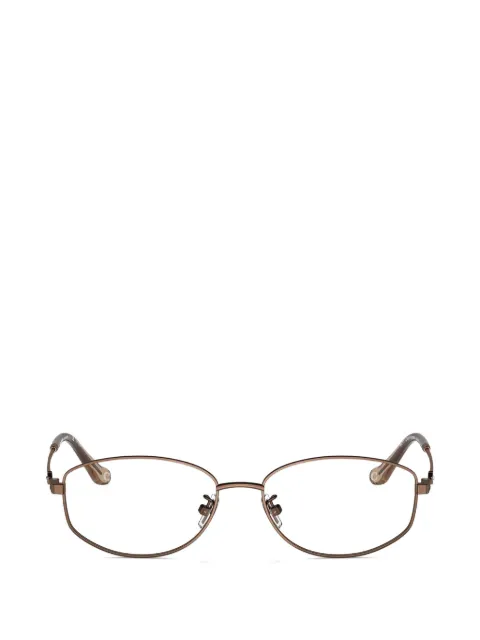 Coach titanium geometric-frame glasses
