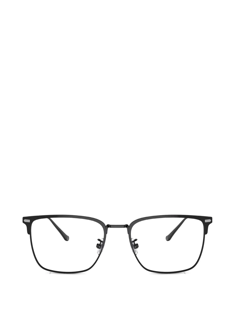 Coach Square-frame Titanium Glasses In Black