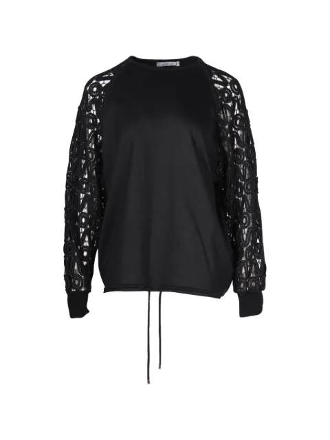 Chloé Vintage lace-sleeve sweater
