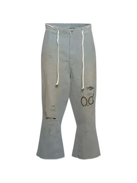 RIVINGTON ROI REBIS Raw He distressed studded trousers