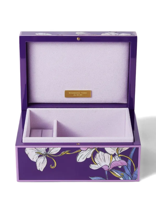 Shanghai Tang Ginger Flower Jewellery Box | Purple | FARFETCH SG