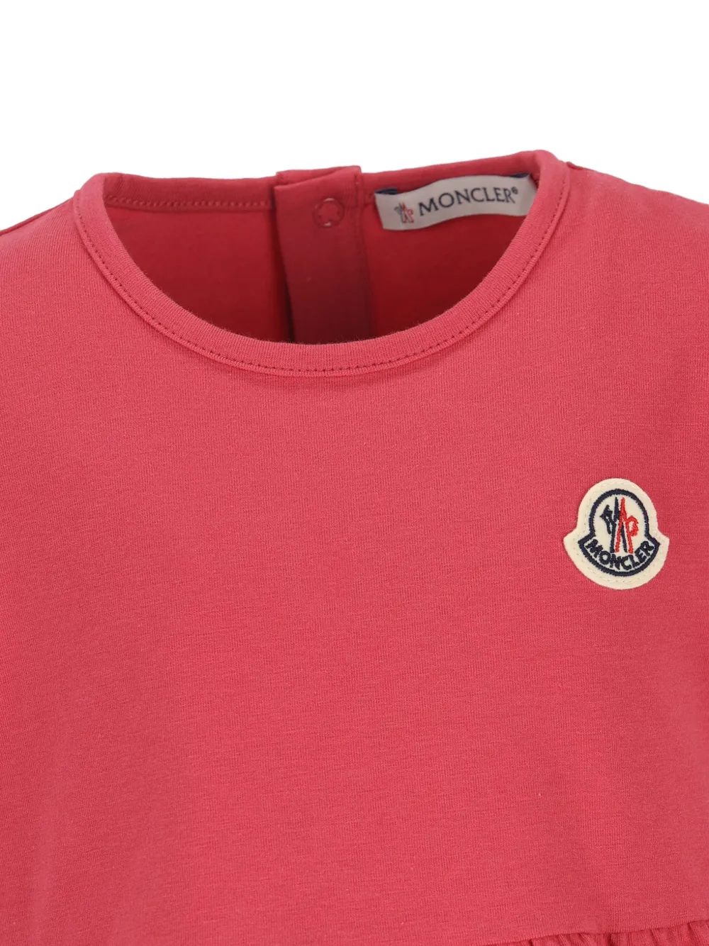 Moncler Enfant Peplum T-shirt met gehaakte afwerking Roze