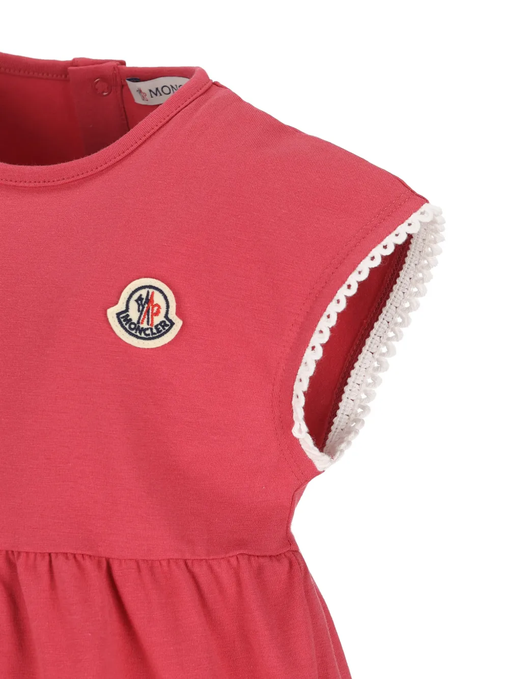 Moncler Enfant Peplum T-shirt met gehaakte afwerking Roze