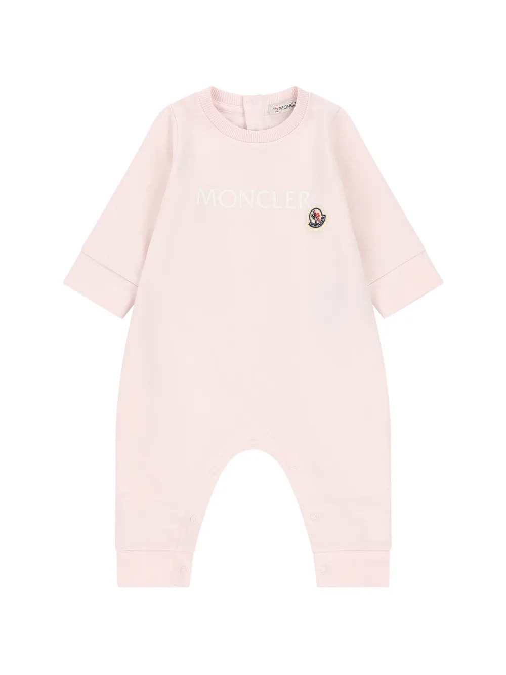 Moncler Enfant Romper met logo-print met patch-detail Roze