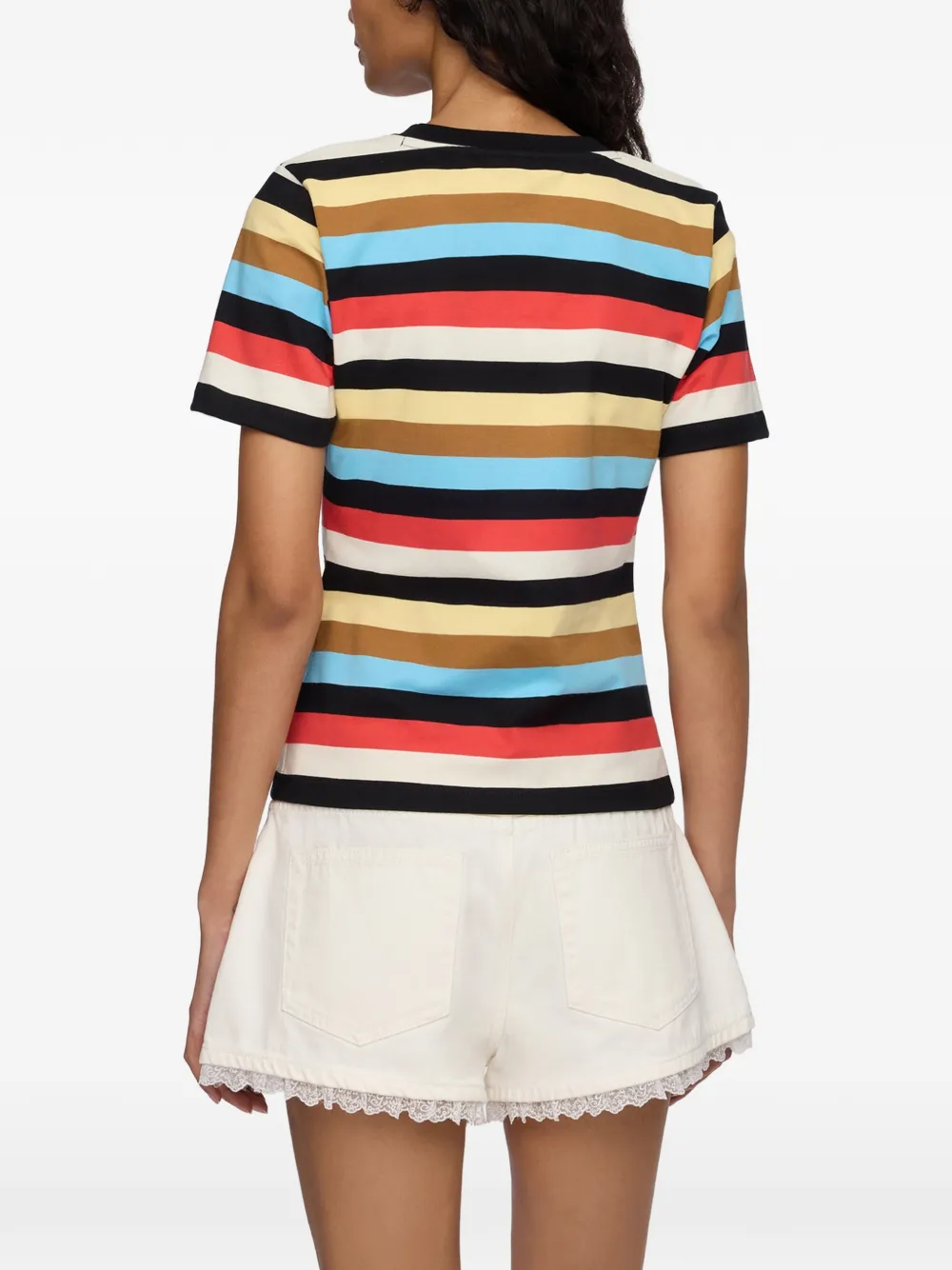 GANNI T-shirt met grafische print Zwart