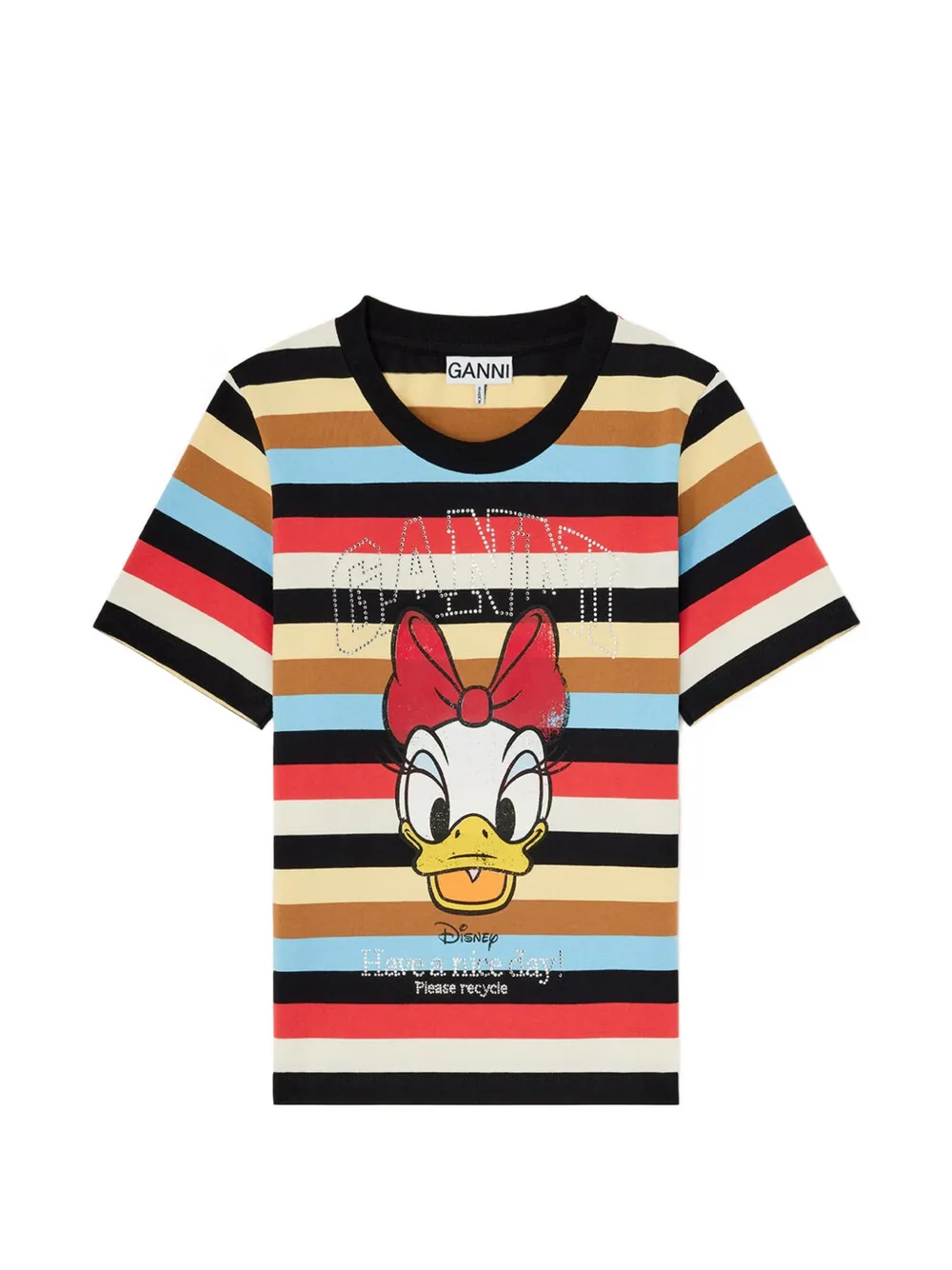 GANNI T-shirt met grafische print Zwart
