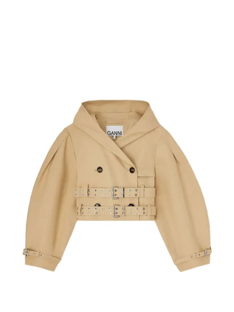 GANNI Giacca doppiopetto crop