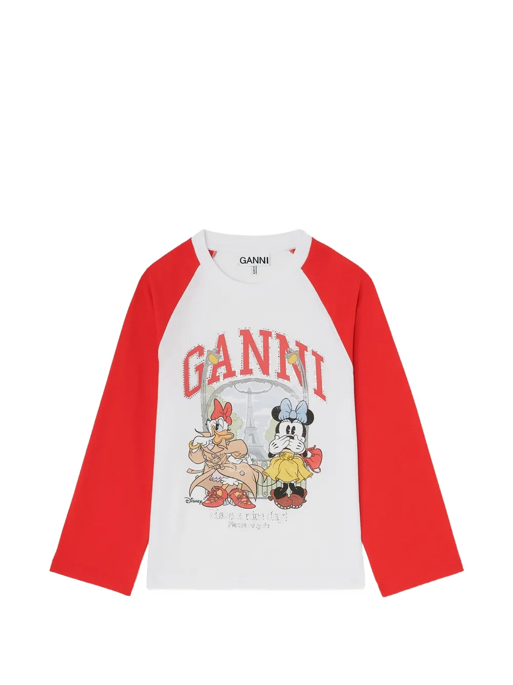 GANNI T-shirt con stampa grafica - Bianco