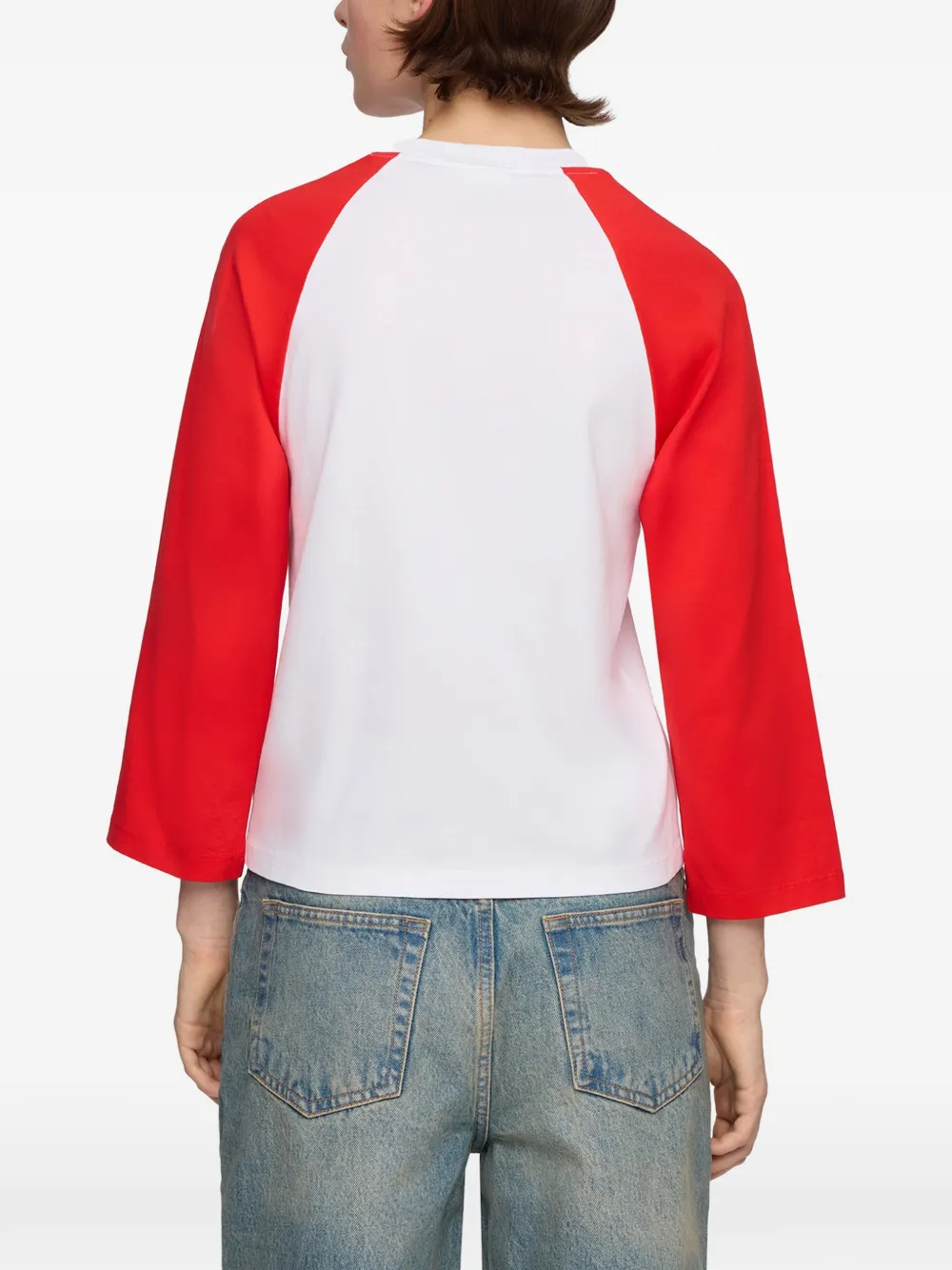 GANNI T-shirt met grafische print en raglan mouwen Wit