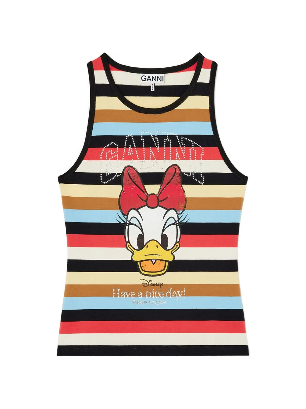 GANNI Tanktop met Disney-print Zwart