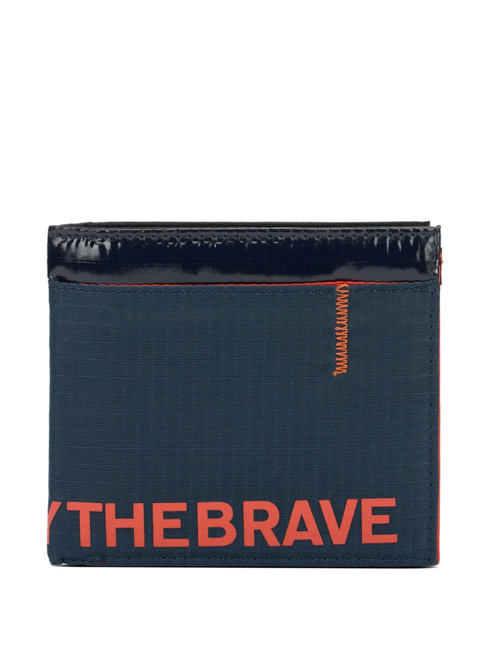Diesel logo-print ripstop wallet - Blu