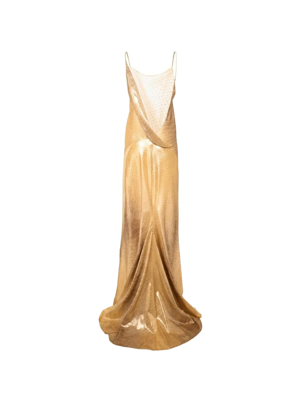 Roberto Cavalli Maxi-jurk met gedrapeerde achterkant Goud