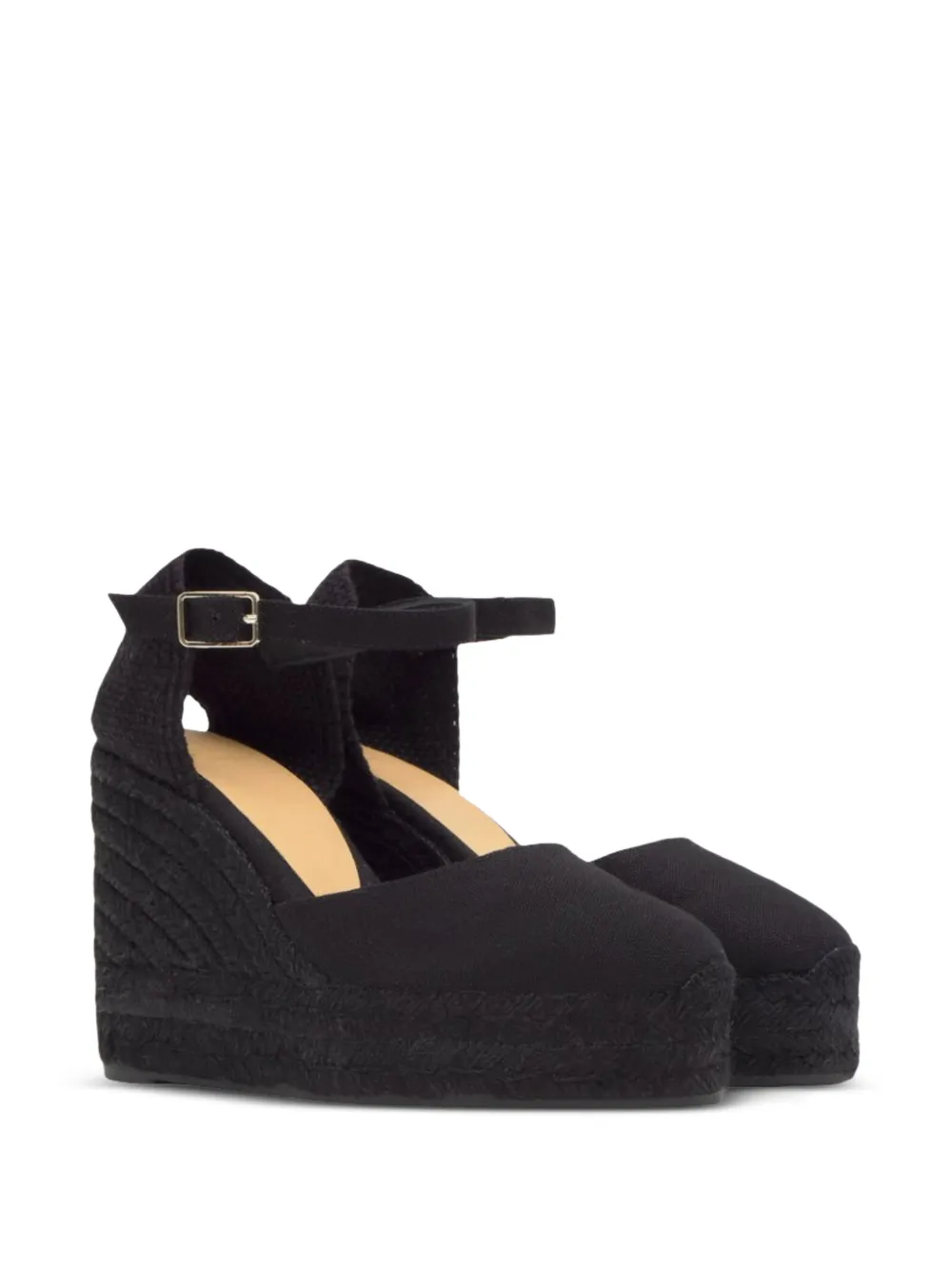 Castañer Carol C buckle-fastening wedge espadrilles Zwart