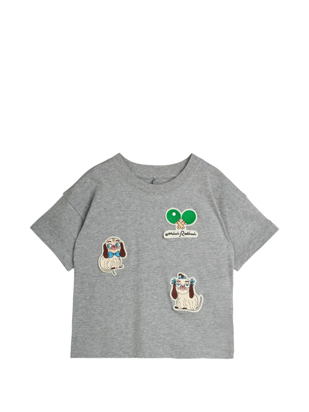 Mini Rodini graphic-patch T-shirt - Grigio