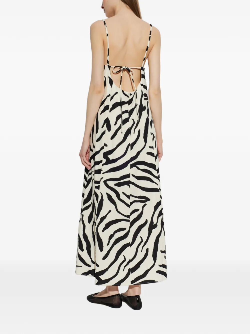 Gestuz Gazeona midi-jurk met zebraprint Wit