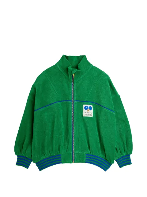 Mini Rodini logo-patch zip-up sweater