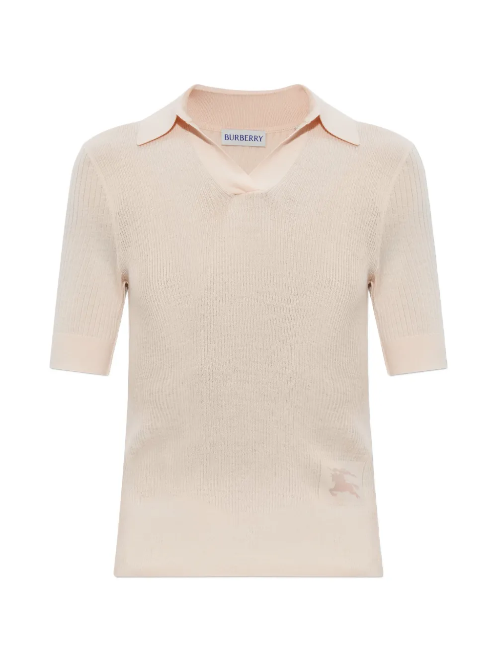 Burberry ribbed Knight-motif T-shirt - Rosa