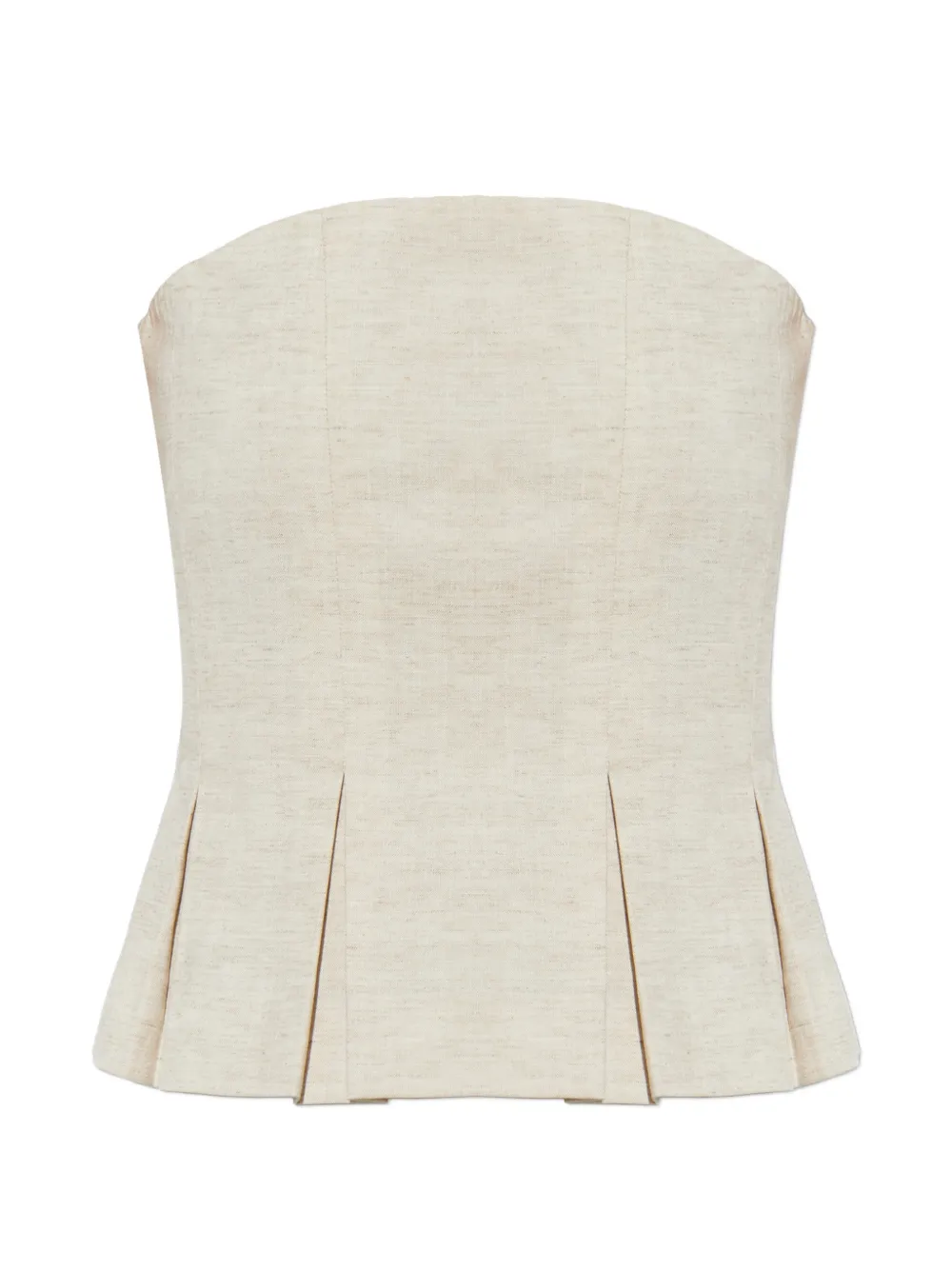 Gestuz Riava pleated strapless top - Toni neutri