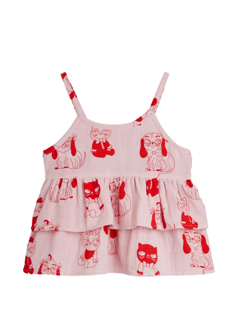 Mini Rodini graphic-print tiered top - Rosa