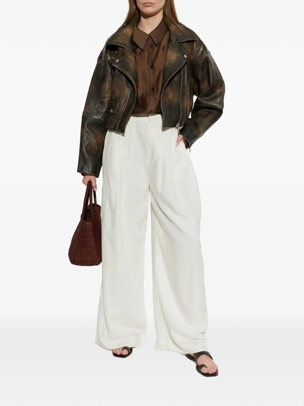 Gestuz Riava geplooide broek Wit