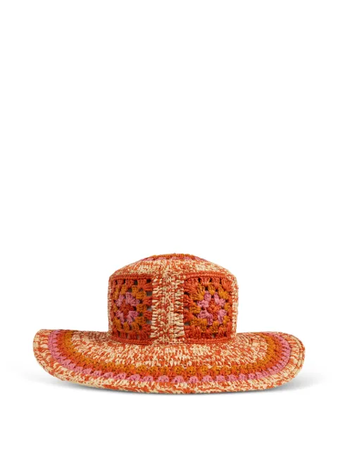 LOEWE crochet-knit raffia hat