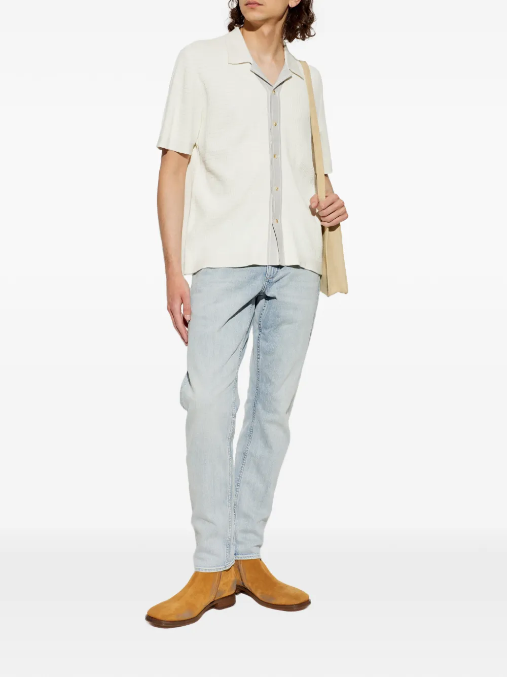 rag & bone Harvey overhemd met korte mouwen Wit