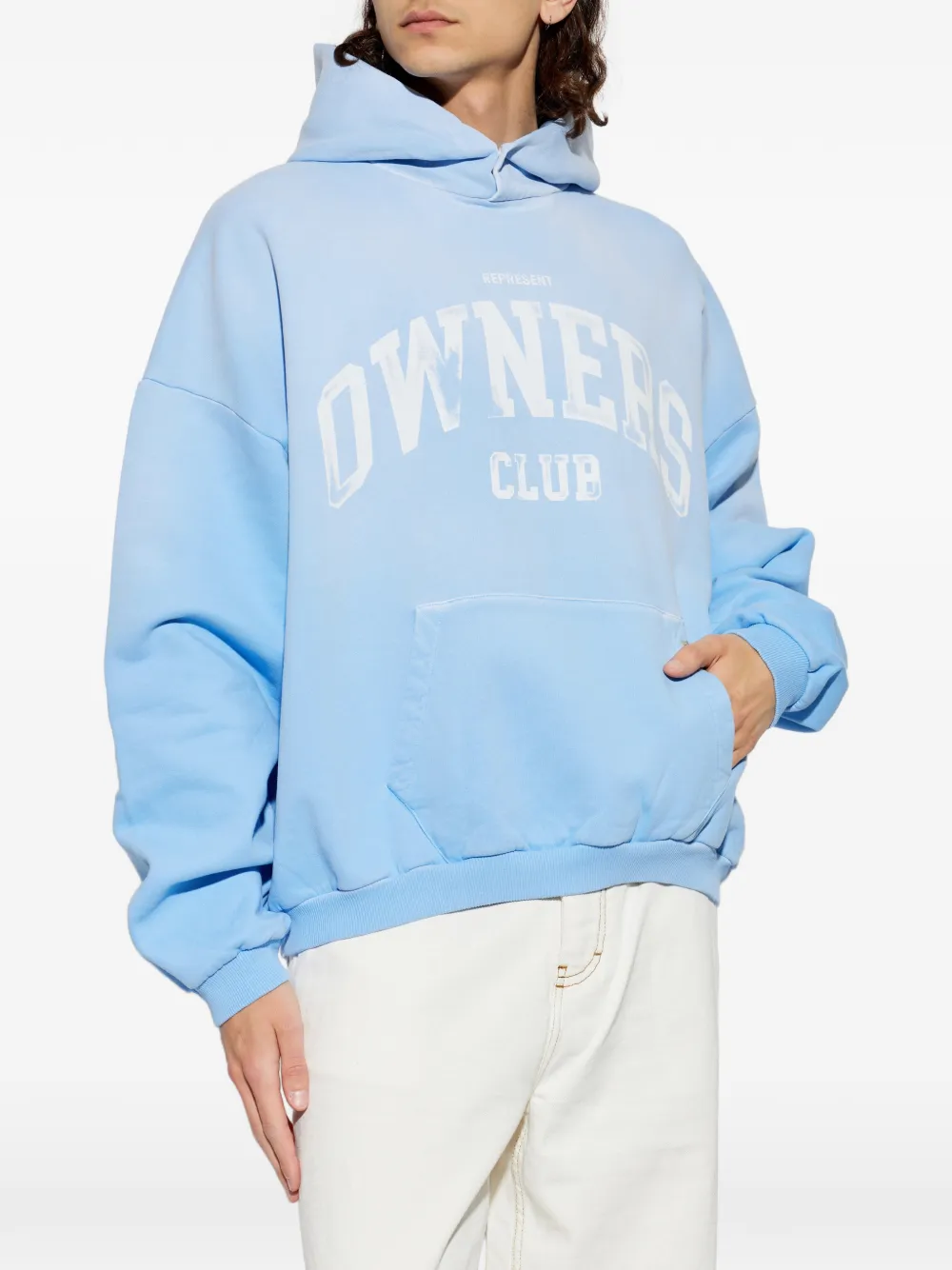 Represent Hoodie met logoprint Blauw
