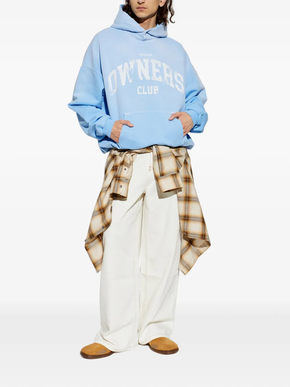 Represent Hoodie met logoprint Blauw