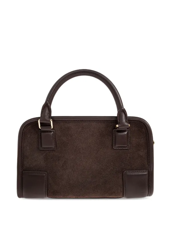 Loewe Mini Amazona 180 Bag in Suede in Brown