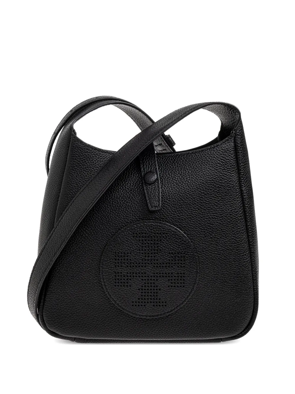 Tory Burch perforated-logo leather cross body bag - Nero
