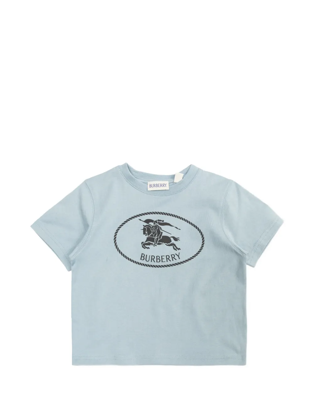 Burberry Kids logo-print shoulder-button T-shirt - Blu