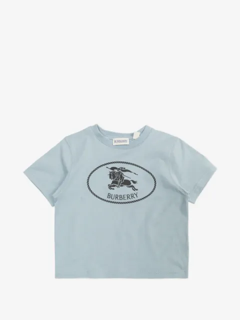 Burberry Kids logo-print shoulder-button T-shirt