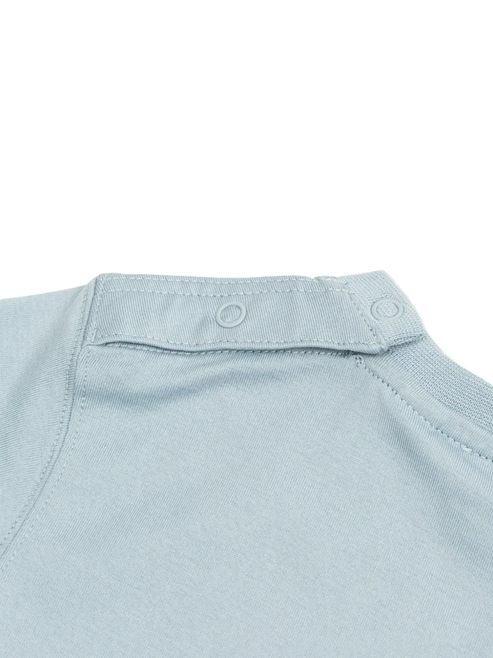Burberry Kids T-shirt met logoprint en knoop op de schouders Blauw