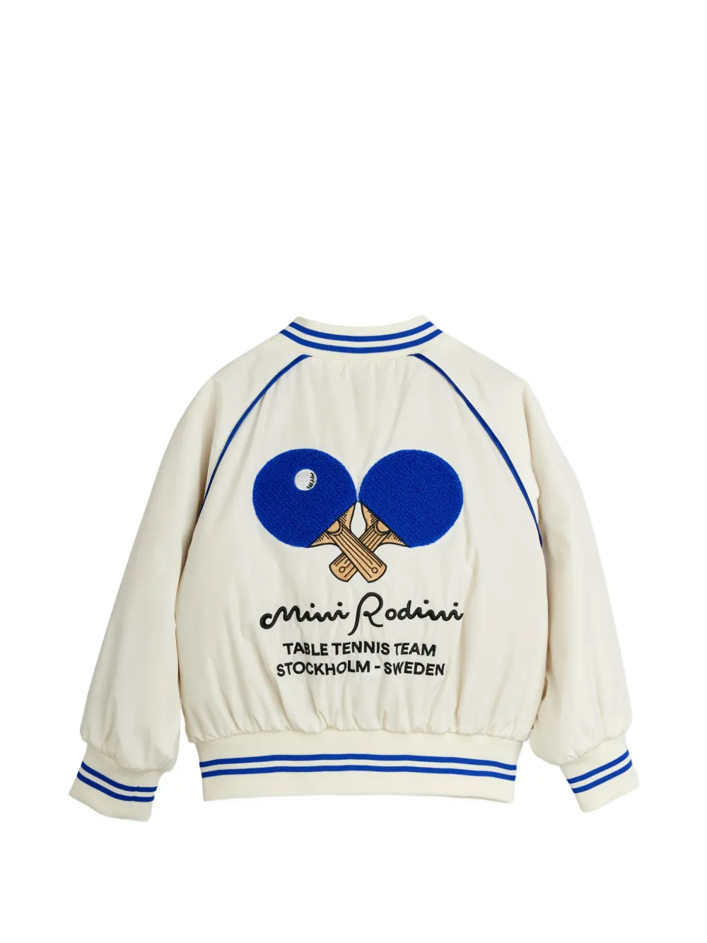  Mini Rodini Embroidered Bomber Jacket - Blanc 