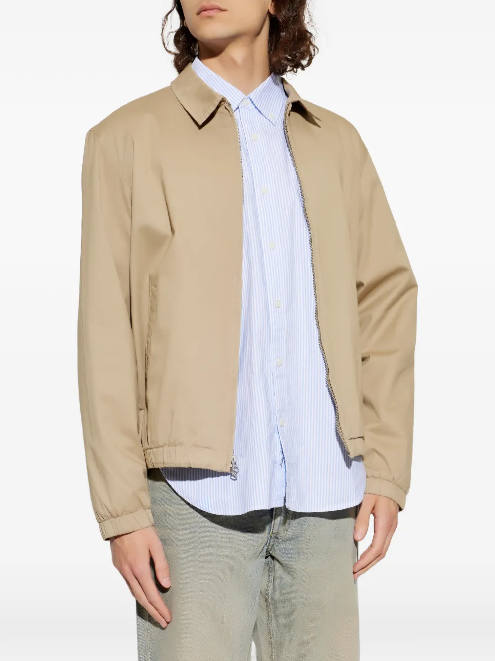 Rag & Bone Zip-up Elasticated-cuff Jacket In Brown