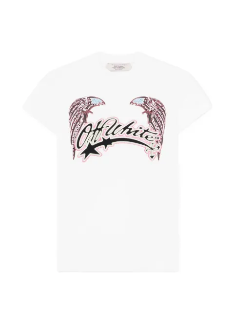Off-White x Swarovski crystal-embellished graphic-print T-shirt