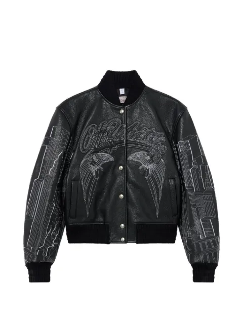 Off-White snap-button-fastening bomber jacket
