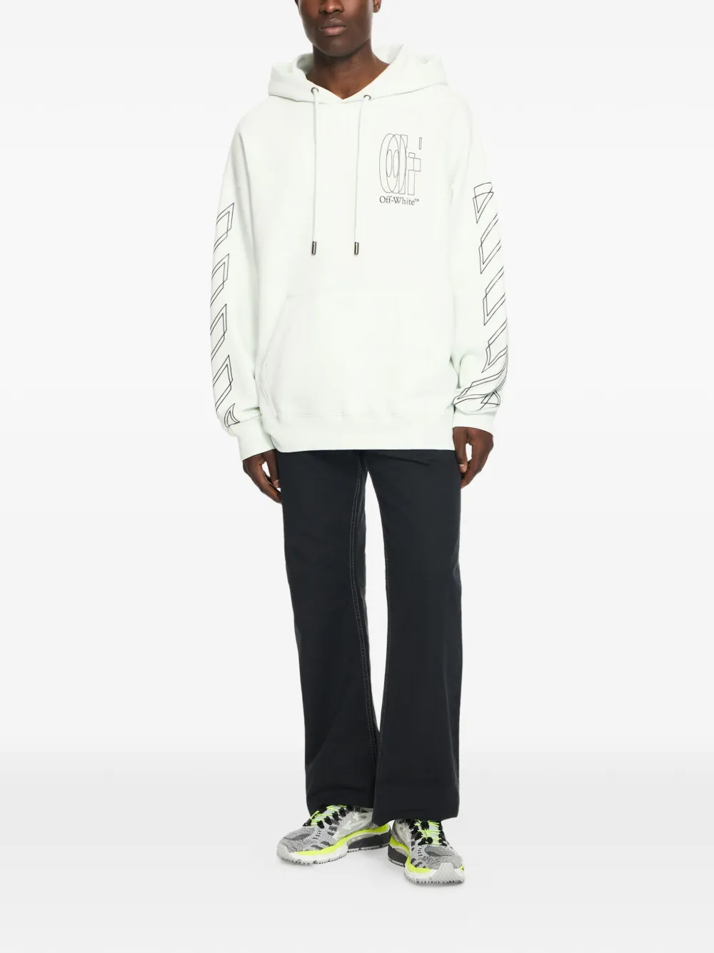 Off-White Ruimvallende broek Zwart