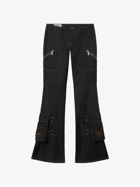 Off-White low-rise flared jeans