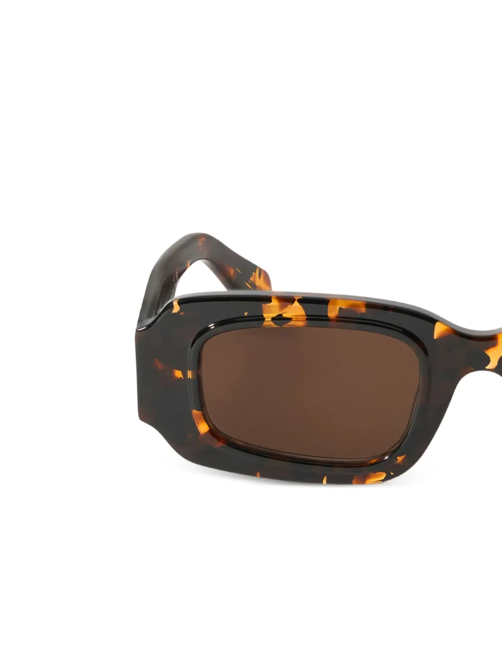  Off-white Olympia Rectangle-frame Sunglasses - Marron 