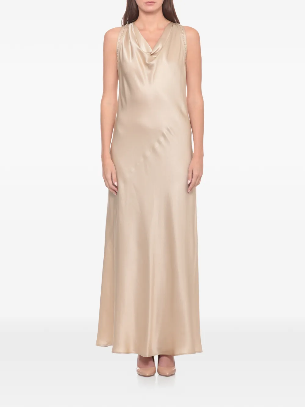 Antonelli Mouwloze midi-jurk Beige