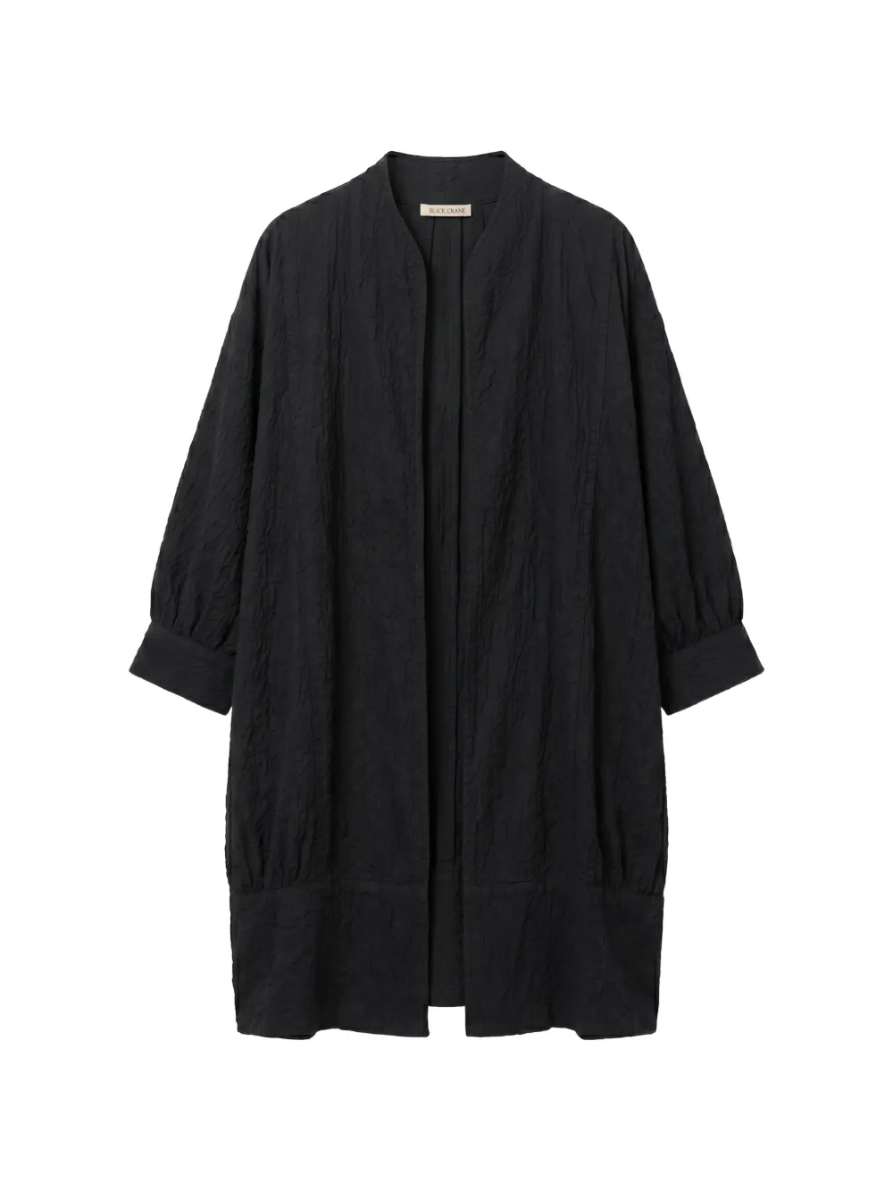 Black Crane Spoon crinkled oversized jacket - Blu