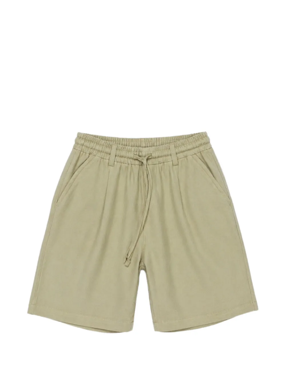 Paolo Pecora Kids logo-patch drawstring shorts - Verde