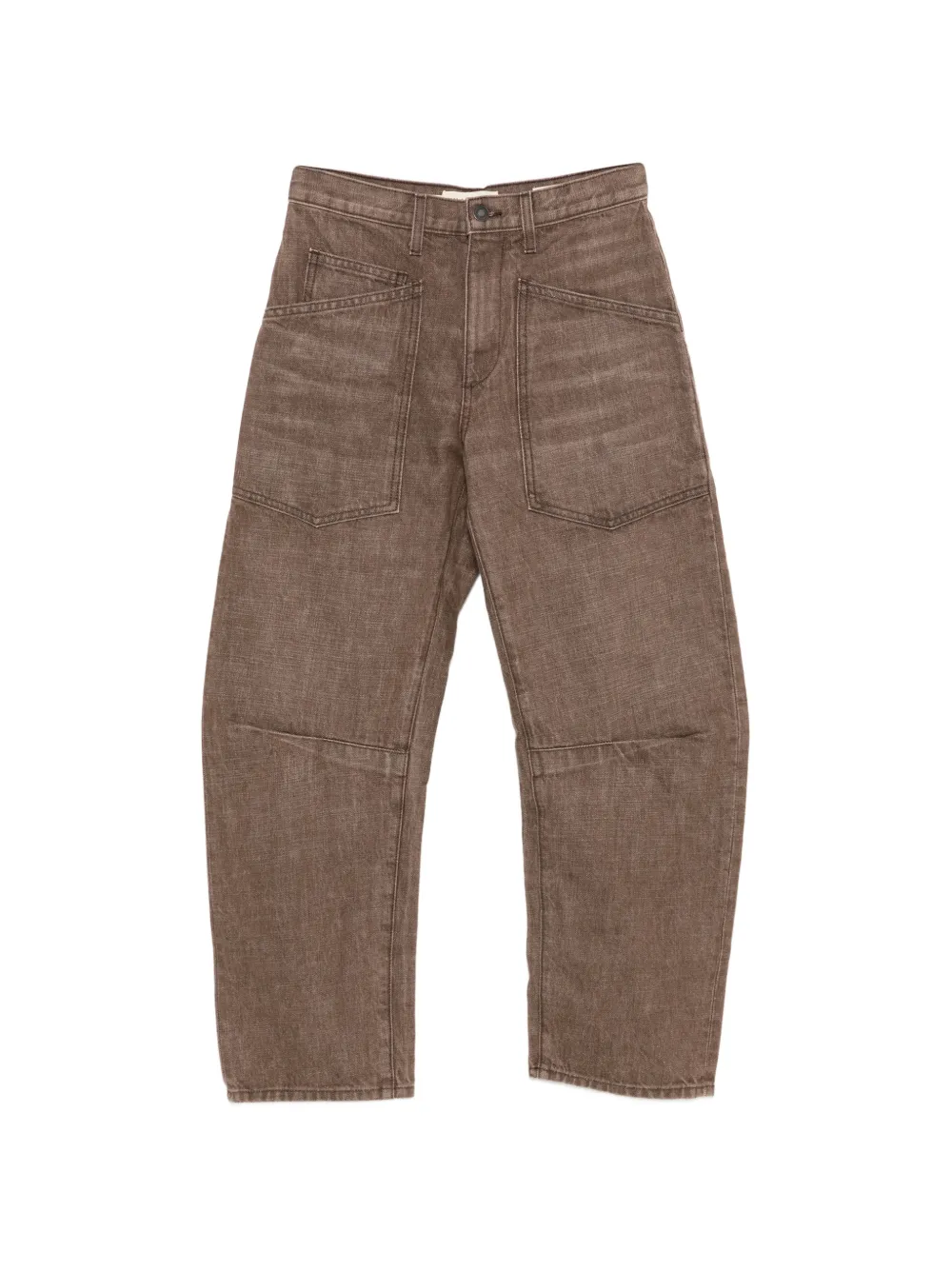 Nili Lotan Shon curved-leg jeans - Marrone