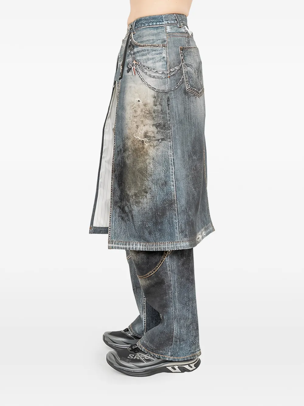 Andersson Bell Trompe l'oeil wikkelrok Blauw