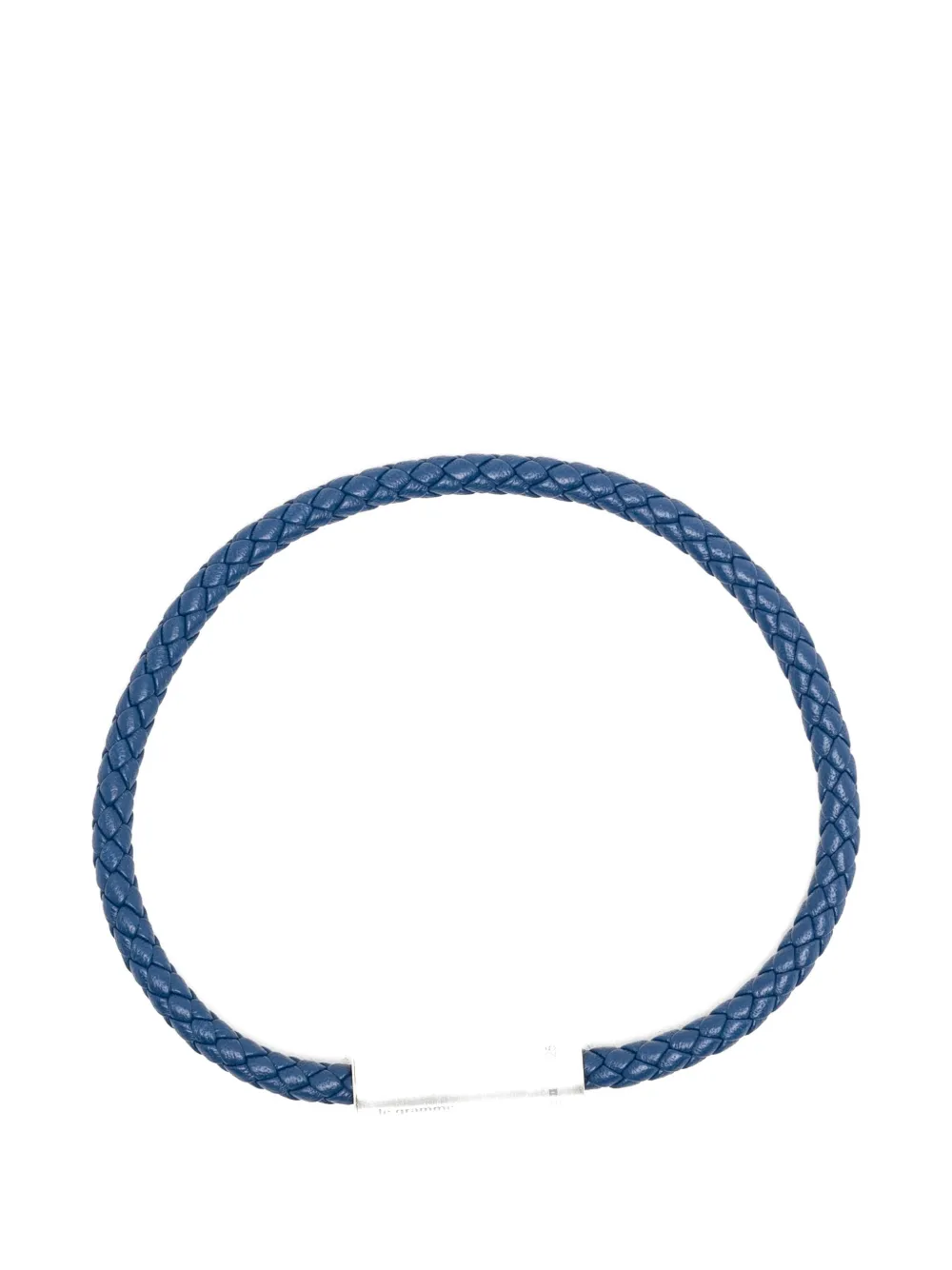 Le Gramme 7g braided leather bracelet - Blu